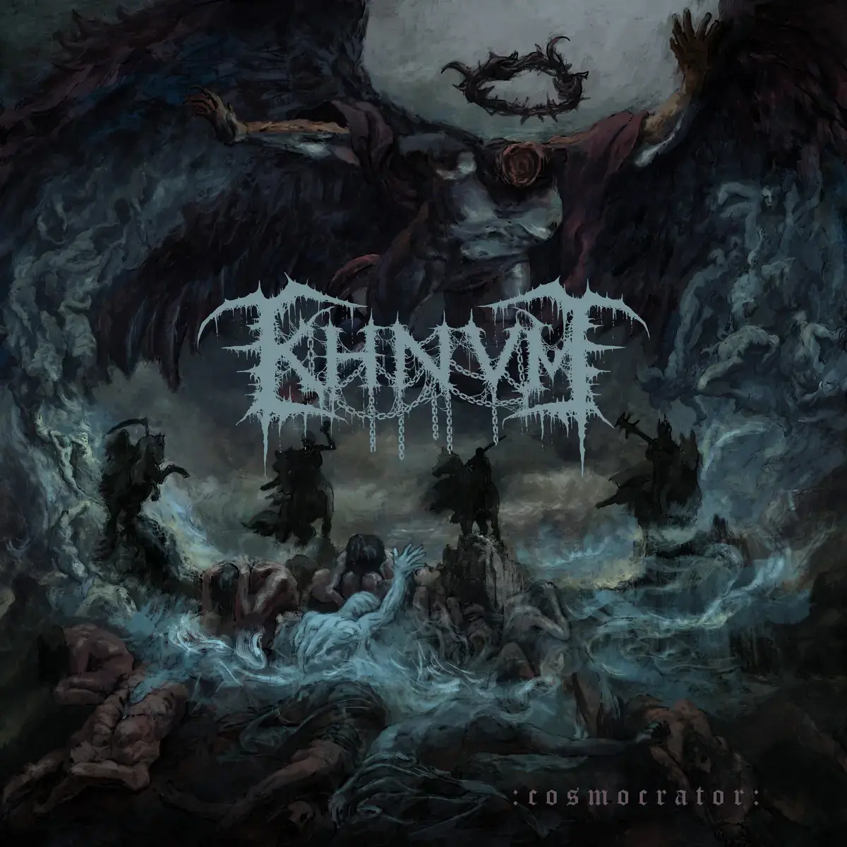 KHNVM - Cosmocrator · TURQUOISE/BLACK LP · Bild 1 KHNVM - Cosmocrator · TURQUOISE/BLACK LP (Death Metal Vinyl) · Bild 1