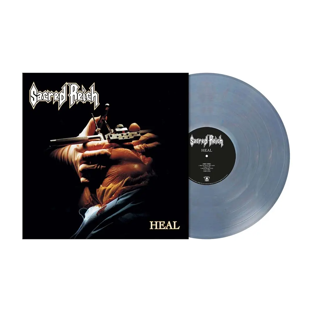 SACRED REICH - Heal (Re-Issue 2024) · TRANSPARENT STEEL BLUE MARBLED LP