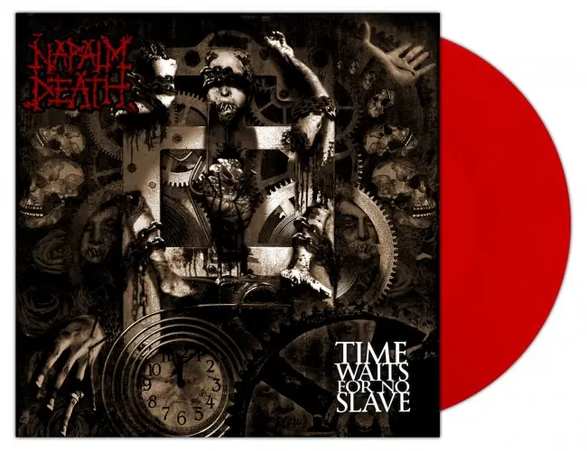 NAPALM DEATH - Time Waits For No Slave · RED LP NAPALM DEATH - Time Waits For No Slave · RED LP (Grindcore Vinyl)