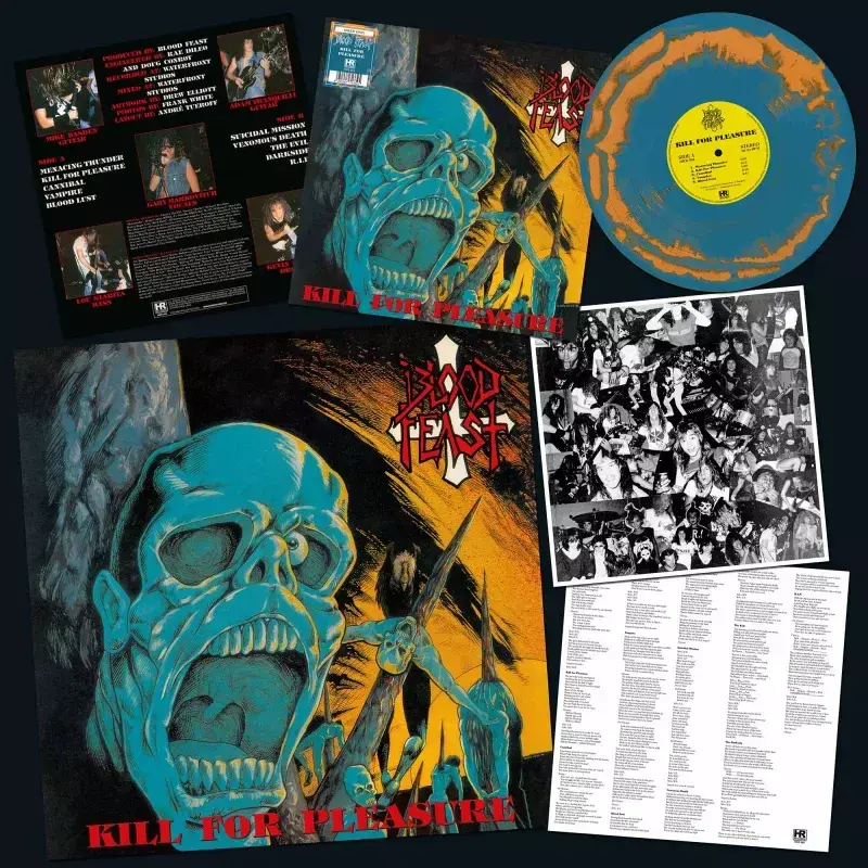 BLOOD FEAST · Kill for Pleasure | BLUE/ORANGE LP BLOOD FEAST · Kill for Pleasure | BLUE/ORANGE LP (Thrash Metal Vinyl)