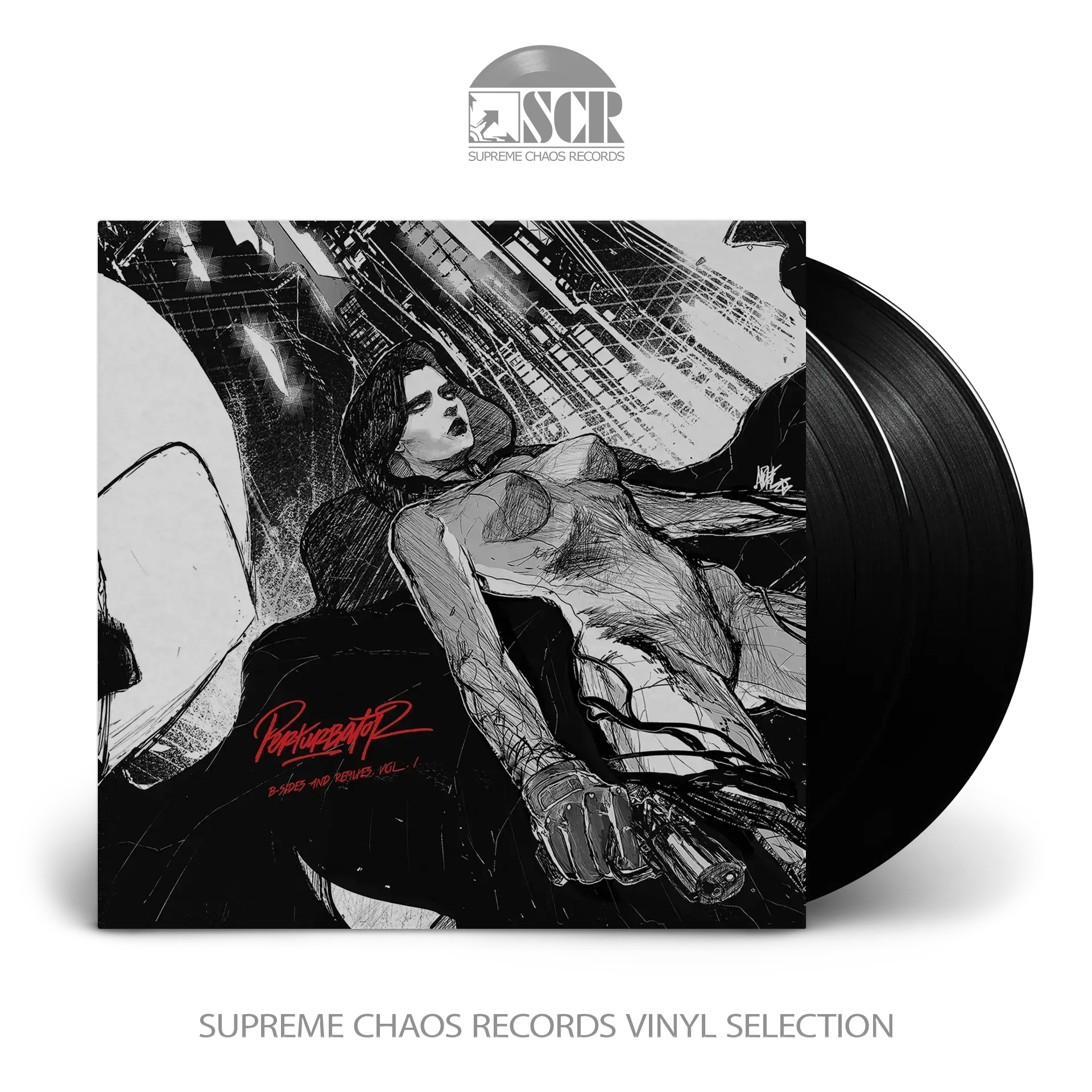 PERTURBATOR - B-Sides And Remixes Vol. I · BLACK 2LP PERTURBATOR - B-Sides And Remixes Vol. I · BLACK 2LP (Dark Electro/Synthwave Vinyl)