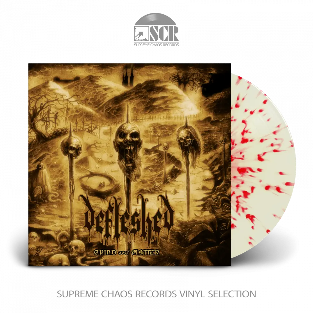 DEFLESHED - Grind Over Matter · BLOOD SPLATTER LP DEFLESHED - Grind Over Matter · BLOOD SPLATTER LP (Death Metal Vinyl)