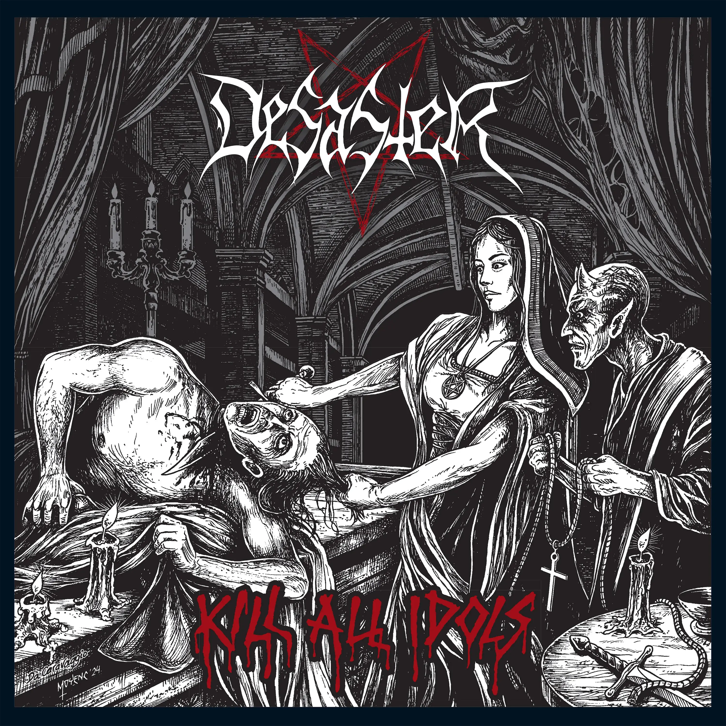 DESASTER - Kill All Idols · GREY MARBLED LP · Bild 1 DESASTER - Kill All Idols · GREY MARBLED LP (Black Metal/Thrash Metal Vinyl) · Bild 1