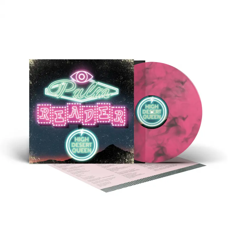HIGH DESERT QUEEN - Palm Reader · PINK/BLACK MARBLED LP (Stoner Rock Vinyl)