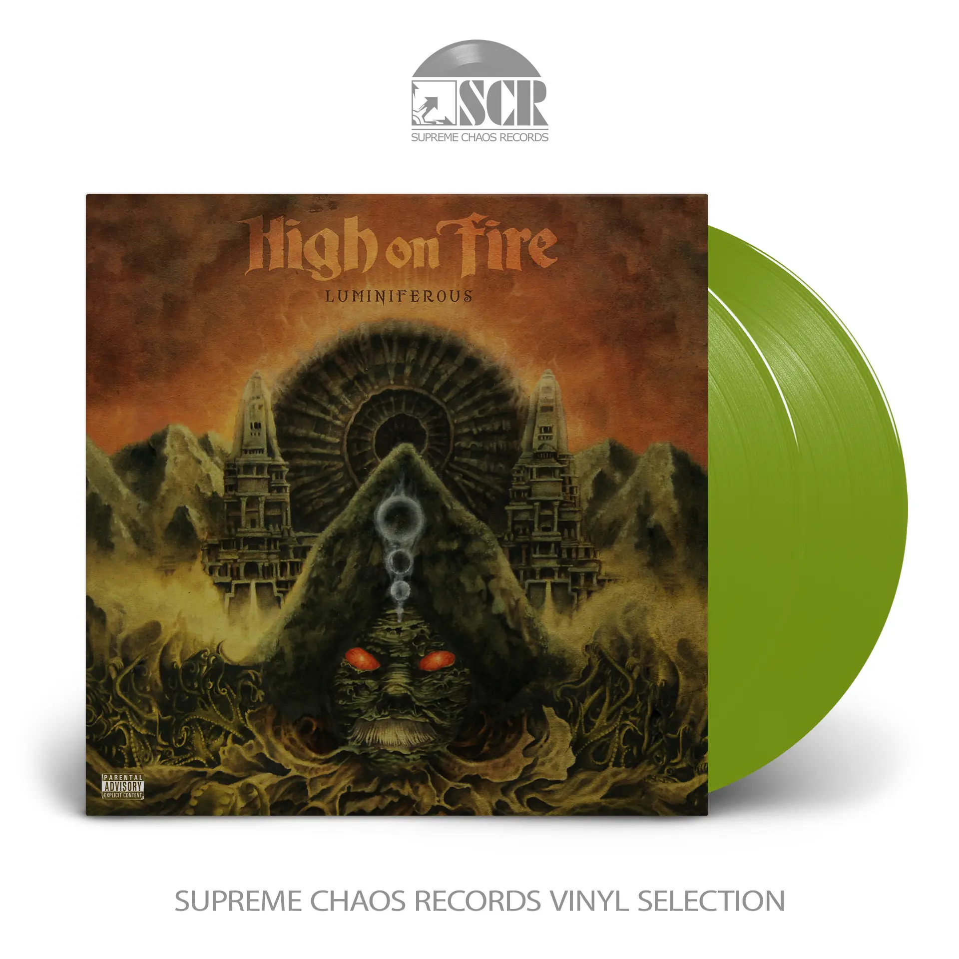 HIGH ON FIRE · Luminiferous | OLIVE GREEN DLP HIGH ON FIRE · Luminiferous | OLIVE GREEN DLP (Stoner Rock Vinyl)
