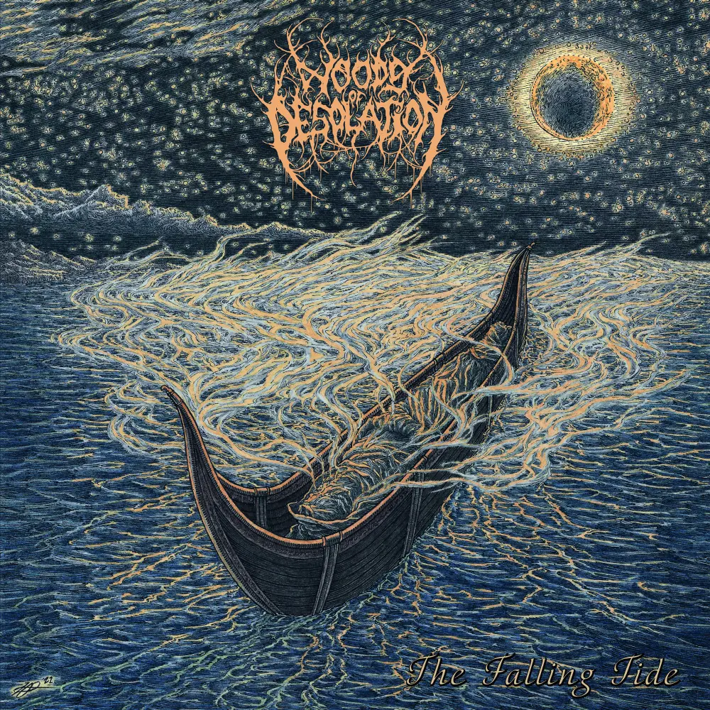 WOODS OF DESOLATION - The Falling Tide · BLUE/WHITE/BLACK LP (Black Metal Vinyl) · Bild 1