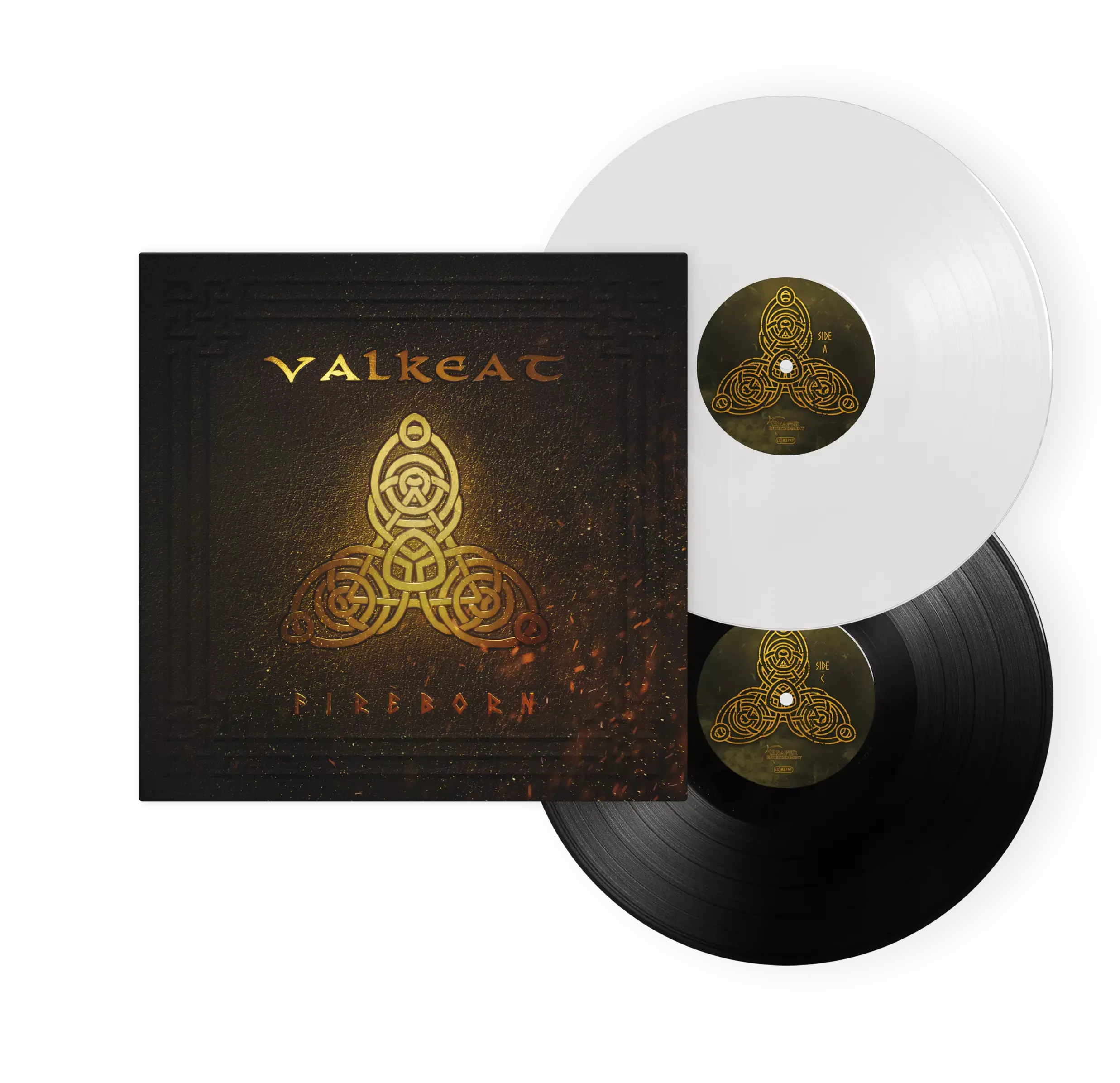 VALKEAT · Fireborn | BLACK/WHITE DLP VALKEAT · Fireborn | BLACK/WHITE DLP (Folk Metal Vinyl)