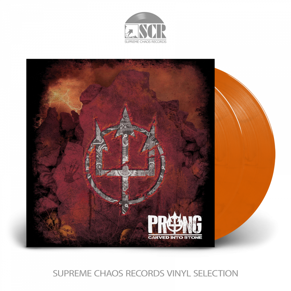 PRONG - Carved Into Stone · ORANGE/BLACK DLP PRONG - Carved Into Stone · ORANGE/BLACK DLP (Heavy Metal Vinyl)