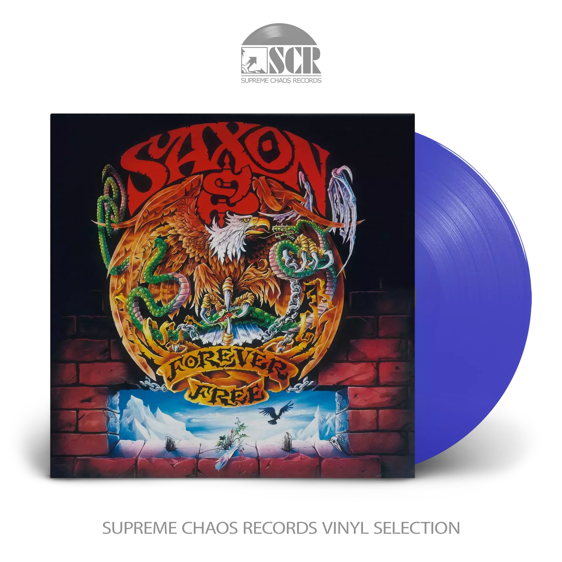 SAXON - Forever Free · TRANSPARENT BLUE LP (Heavy Metal Vinyl)