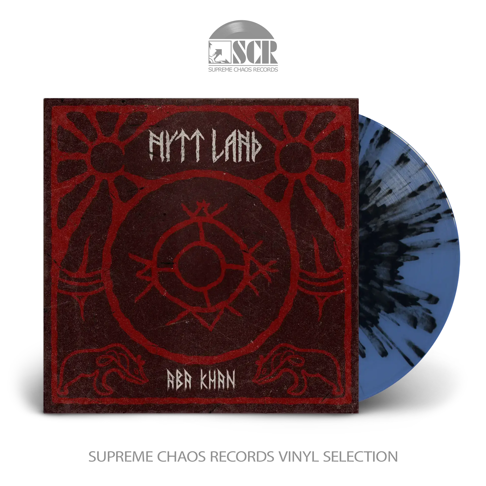 NYTT LAND · Aba Khan | BLUE/BLACK SPLATTER LP NYTT LAND · Aba Khan | BLUE/BLACK SPLATTER LP (Ritual Dark Folk Vinyl)
