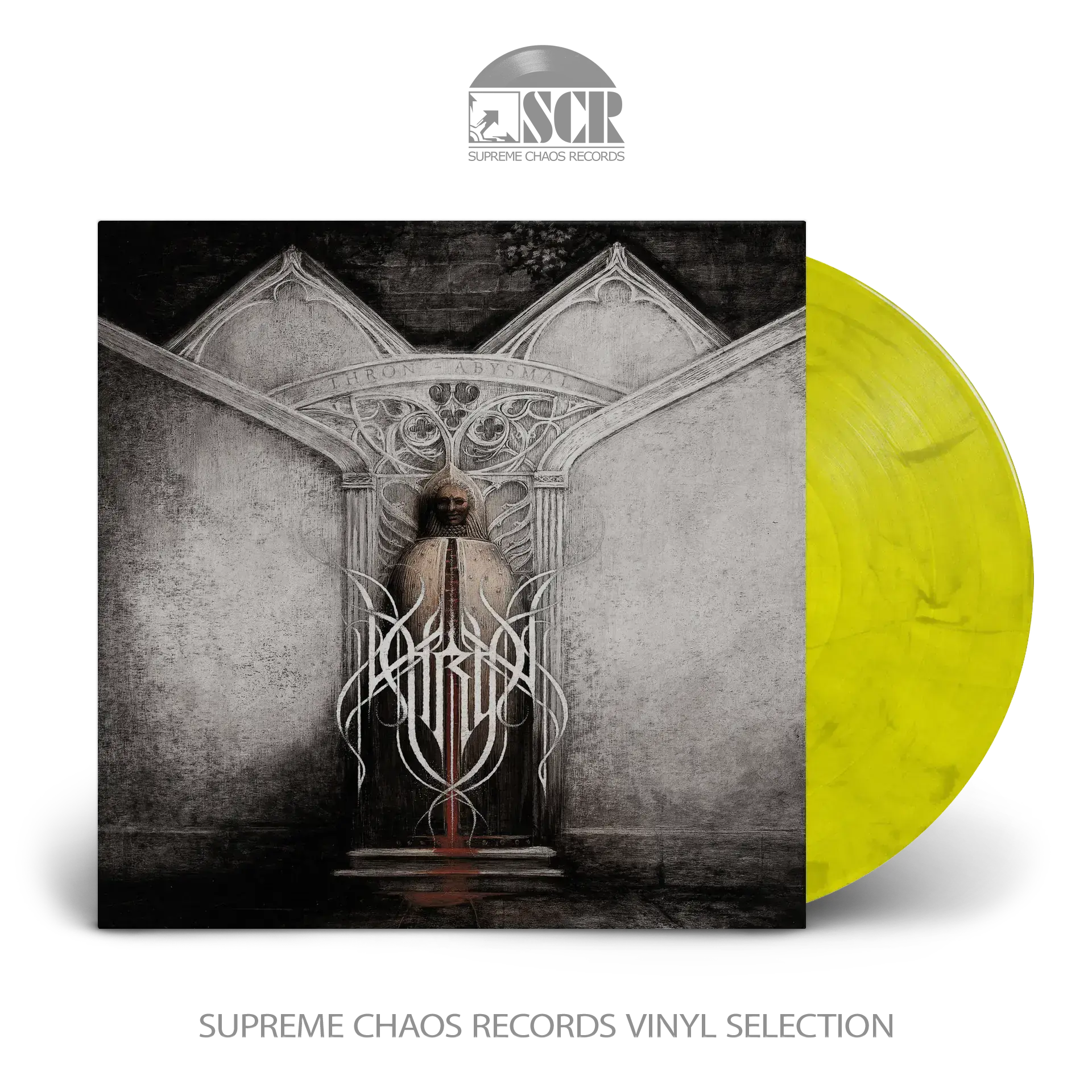 THRON - Abysmal · BLACK/YELLOW FIRE LP (Black Metal Vinyl)