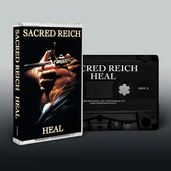 SACRED REICH · Heal | BLACK TAPE SACRED REICH · Heal | BLACK TAPE (Thrash Metal Tapes)