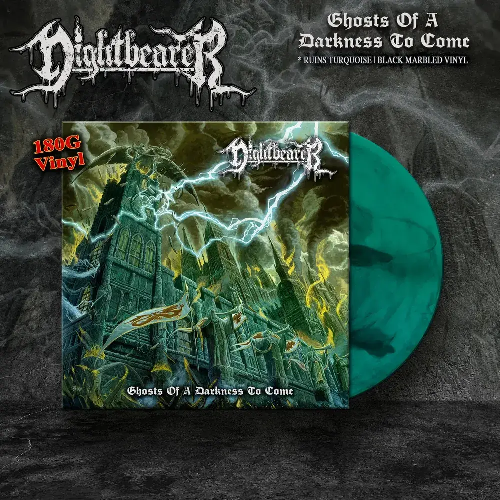 NIGHTBEARER · Ghosts of a Darkness to Come | TURQOUISE/BLACK LP NIGHTBEARER · Ghosts of a Darkness to Come | TURQOUISE/BLACK LP (Death Metal Vinyl)