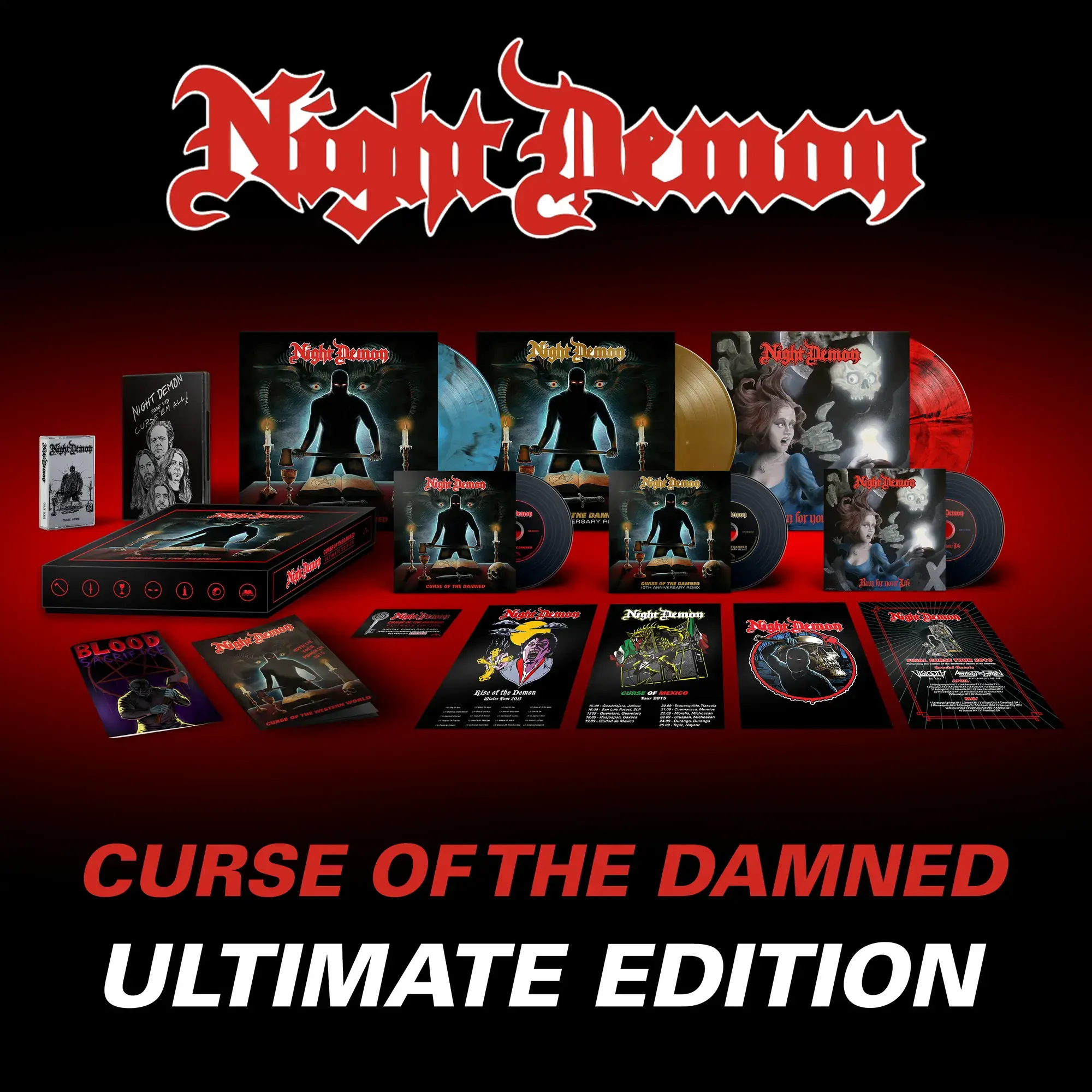NIGHT DEMON - Curse of the Damned - Ultimate Edition · LP BOX SET NIGHT DEMON - Curse of the Damned - Ultimate Edition · LP BOX SET (Thrash Metal/Heavy Metal Vinyl)