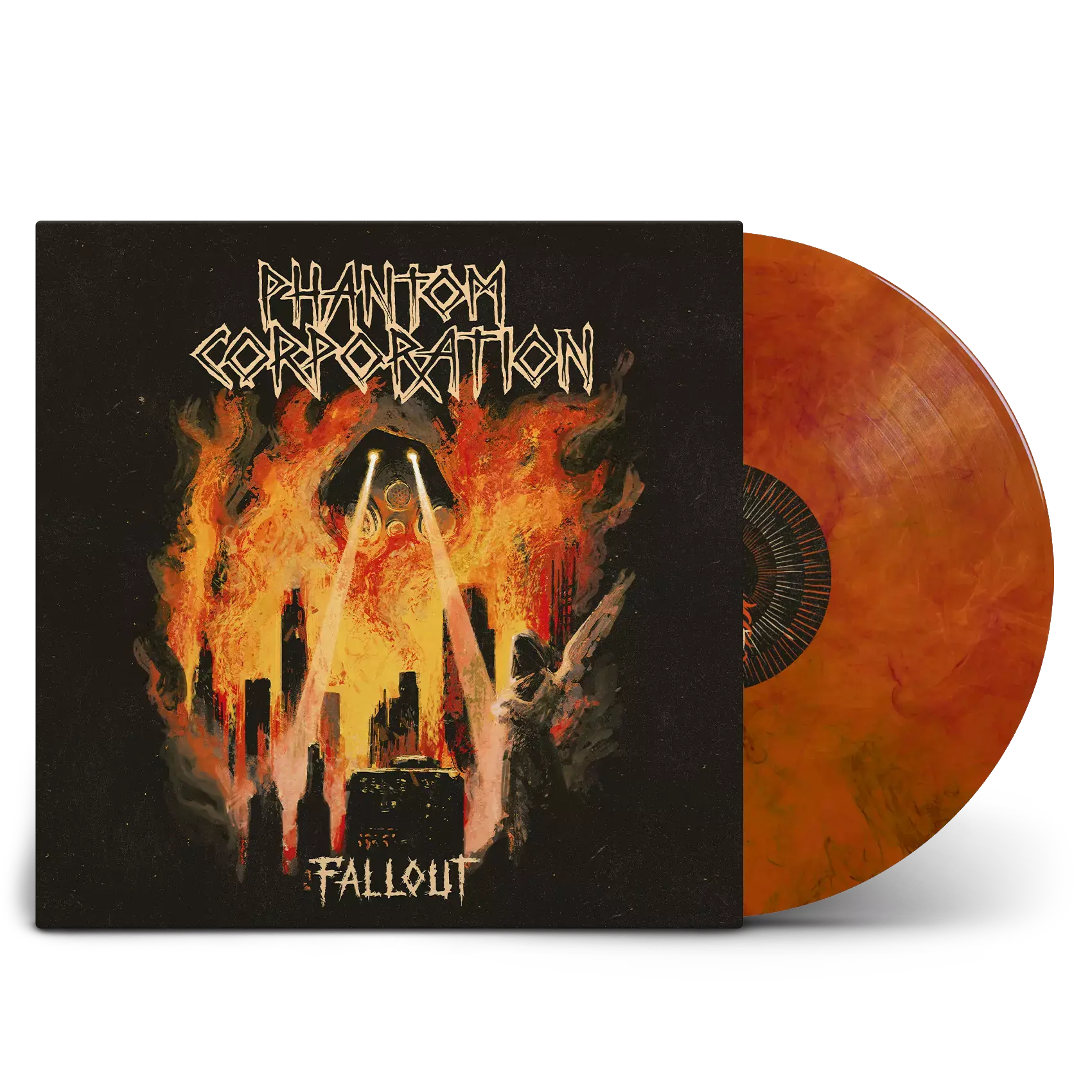PHANTOM CORPORATION - Fallout · FIRE COLORED LP PHANTOM CORPORATION - Fallout · FIRE COLORED LP (Death Metal Vinyl)
