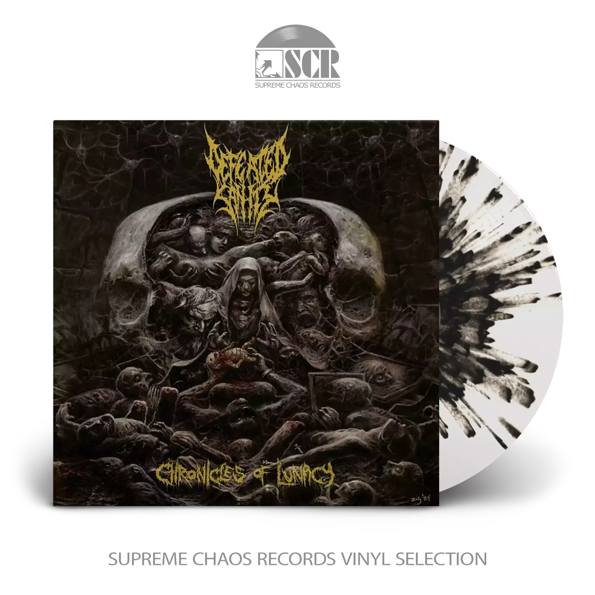 DEFEATED SANITY · Chronicles of Lunacy | TRANSPARENT CLEAR/BLACK SPLATTER LP DEFEATED SANITY · Chronicles of Lunacy | TRANSPARENT CLEAR/BLACK SPLATTER LP (Death Metal/Grindcore Vinyl)