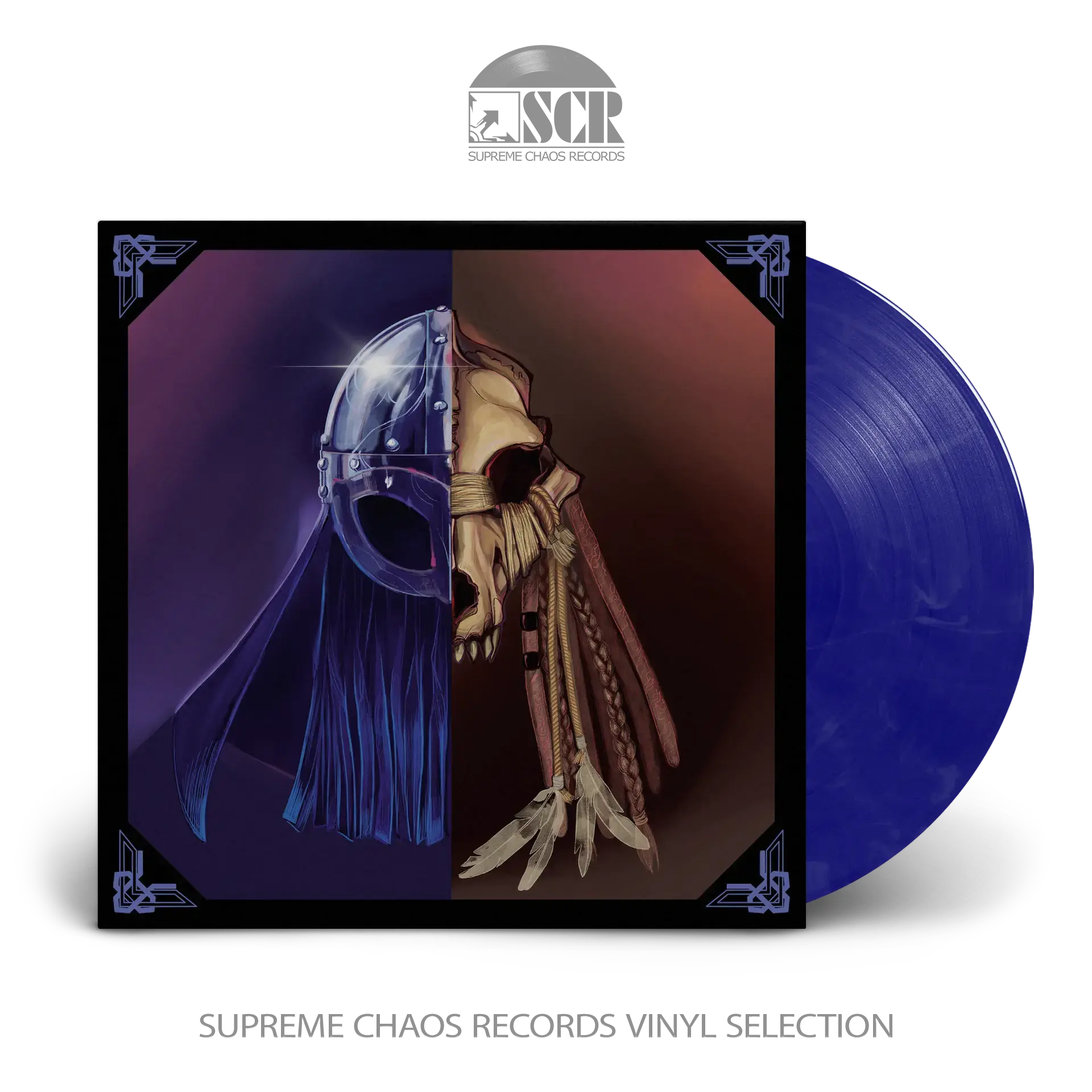 EIHWAR · Hugrheim | BLUE/WHITE/BLACK LP (Folk Metal/Pagan Metal Vinyl)