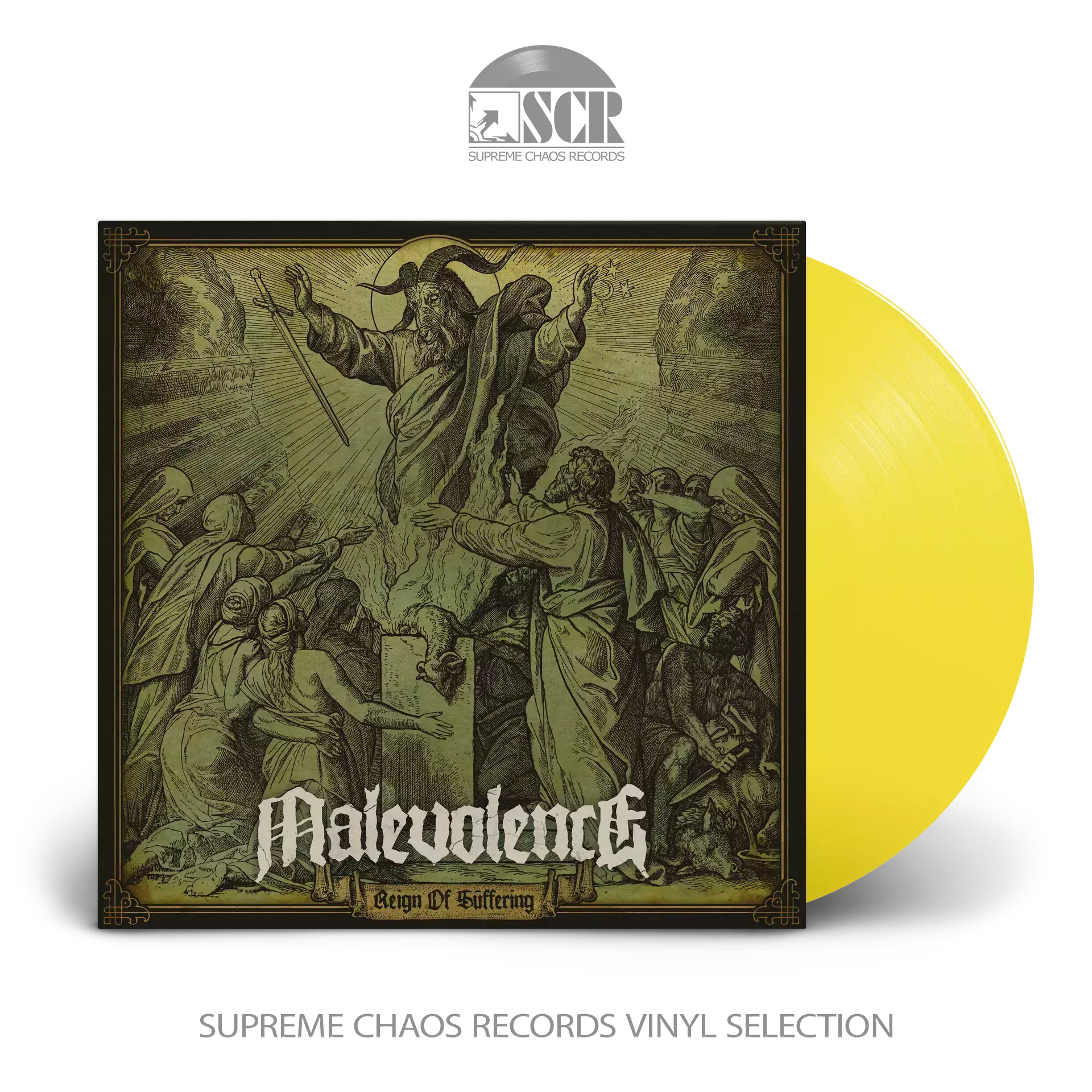 MALEVOLENCE · Reign Of Suffering (Re-Issue 2023) | TRANSPARENT SUN YELLOW LP (Hardcore Vinyl)