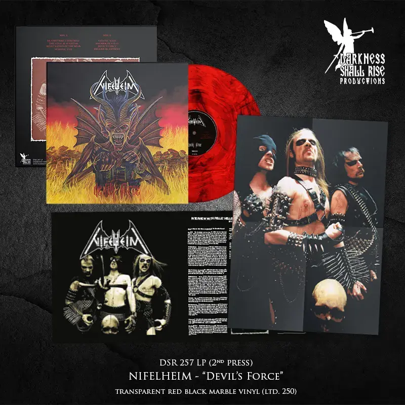 NIFELHEIM · Devil's Force (Re-Release) | RED/BLACK LP (Black Metal Vinyl) · Bild 2