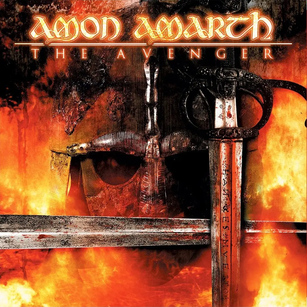 AMON AMARTH - The Avenger · PASTEL ORANGE MARBLED LP 1