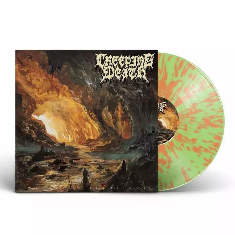 CREEPING DEATH · Wretched Illusions | GREEN GLOW IN THE DARK/TANGERINE SPLATTER LP CREEPING DEATH · Wretched Illusions | GREEN GLOW IN THE DARK/TANGERINE SPLATTER LP (Death Metal Vinyl)