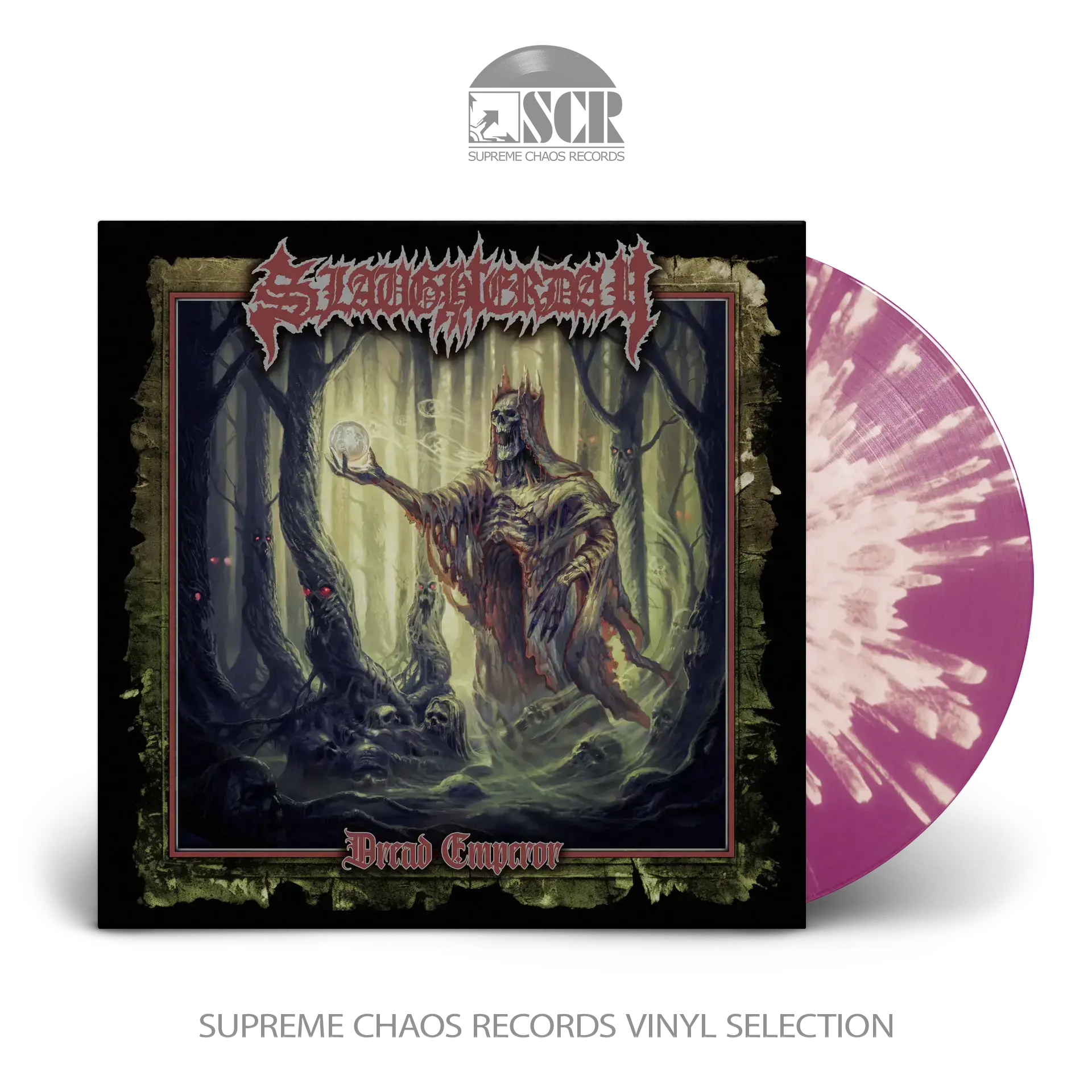 SLAUGHTERDAY - Dread Emperor · PURPLE/YELLOW SPLATTER LP SLAUGHTERDAY - Dread Emperor · PURPLE/YELLOW SPLATTER LP (Death Metal Vinyl)