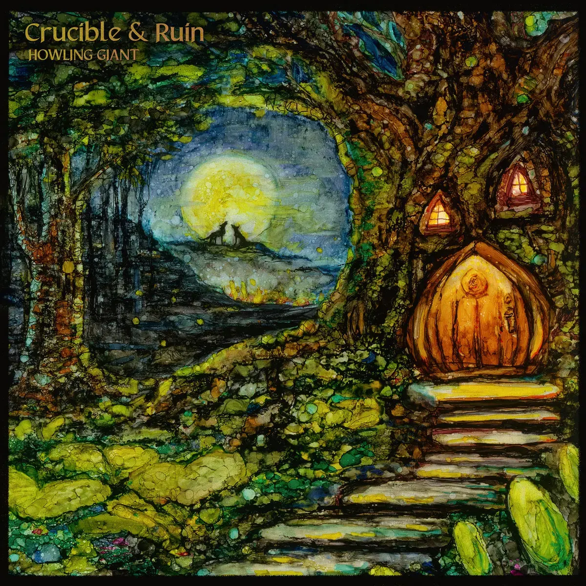 HOWLING GIANT · Crucible & Ruin | OLIVE GREEN LP (Psychedelic Rock/Doom Rock Vinyl) · Bild 1
