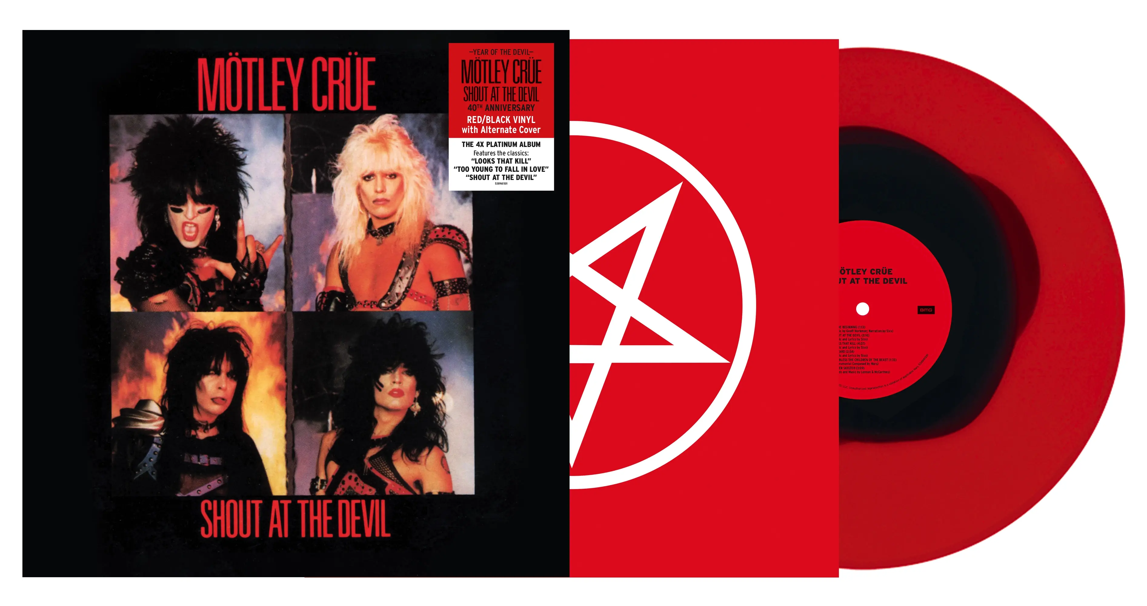 MÖTLEY CRÜE - Shout At The Devil · BLACK/RUBY LP (Hard Rock Vinyl)