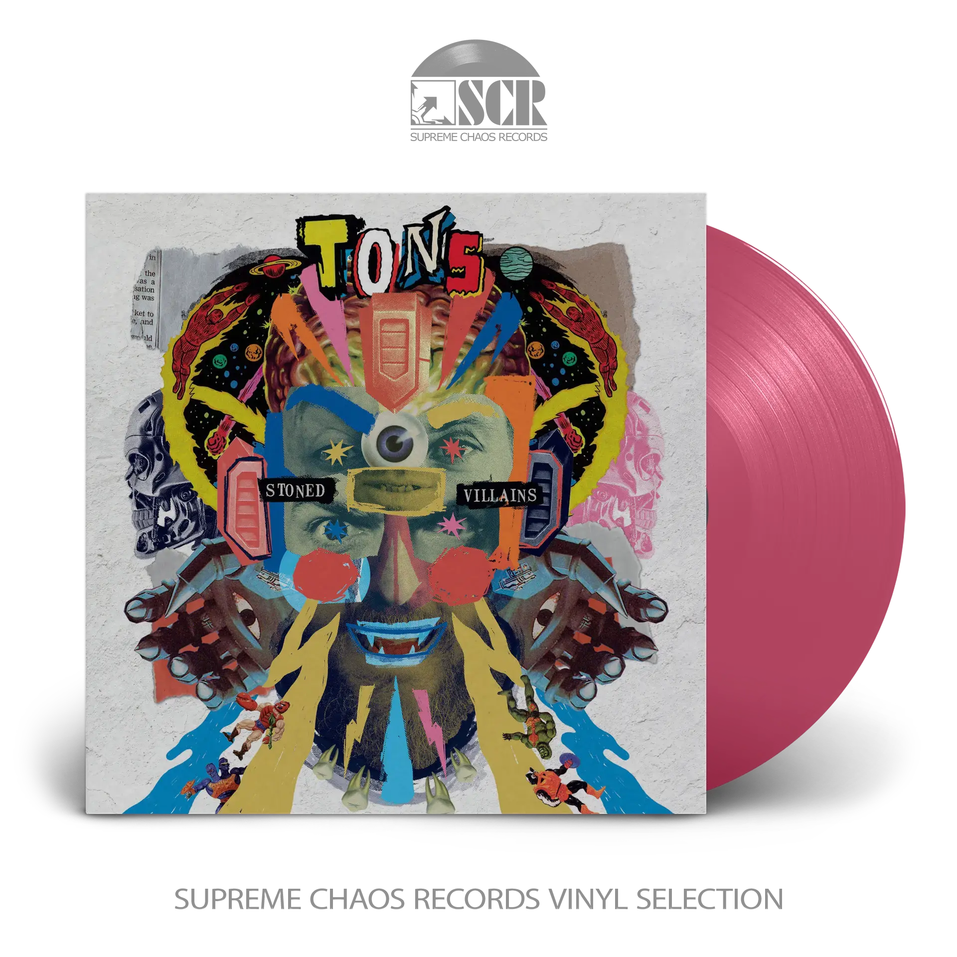 TONS · Stoned Villains | PINK LP (Stoner Rock/Psychedelic Rock Vinyl)