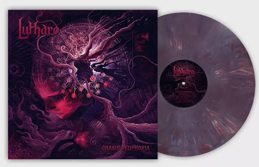 LUTHARO - Chasing Euphoria · TRANSPARENT RED/BLUE/WHITE MARBLED LP (Heavy Metal Vinyl)