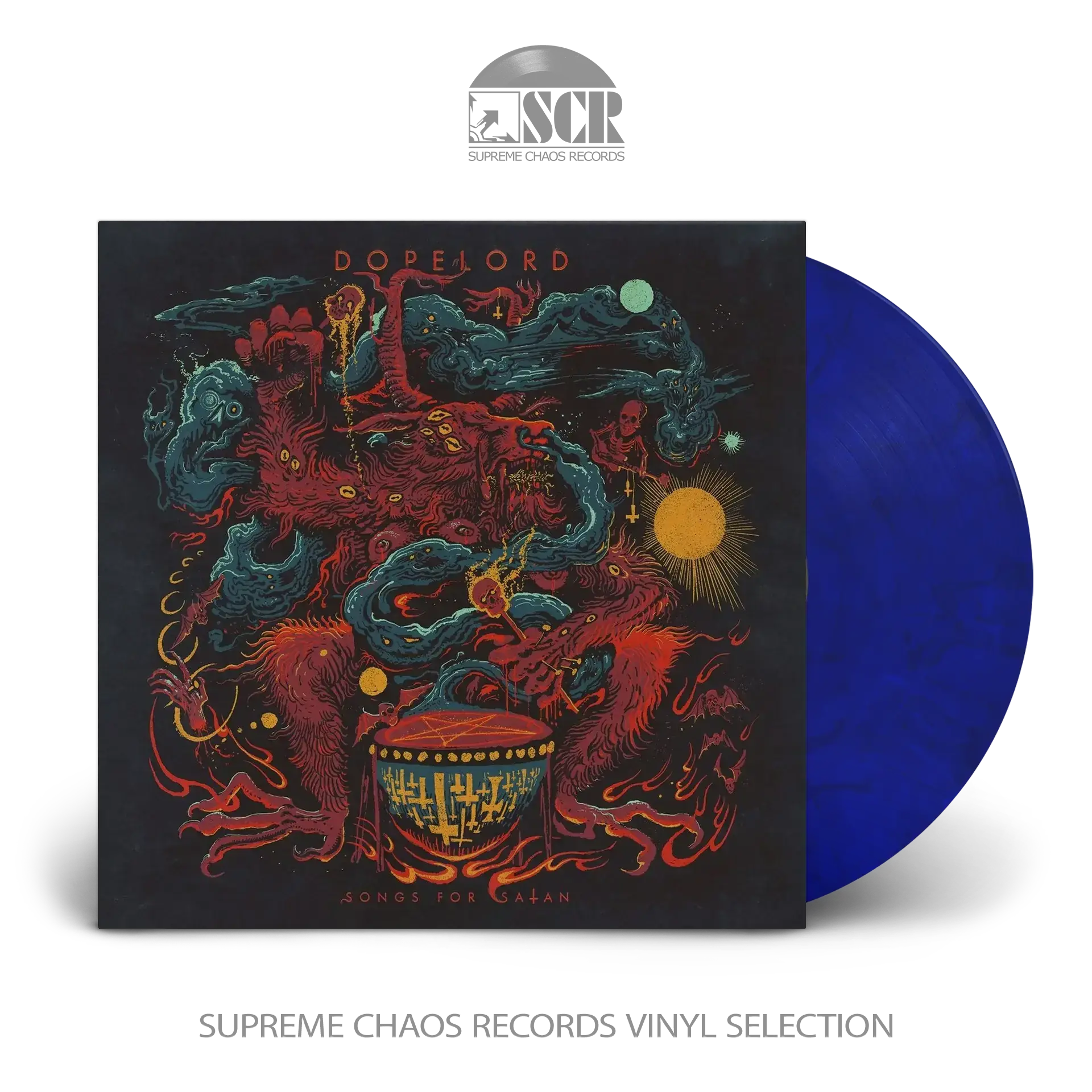 DOPELORD - Songs for Satan · BLUE/BLACK MARBLED LP