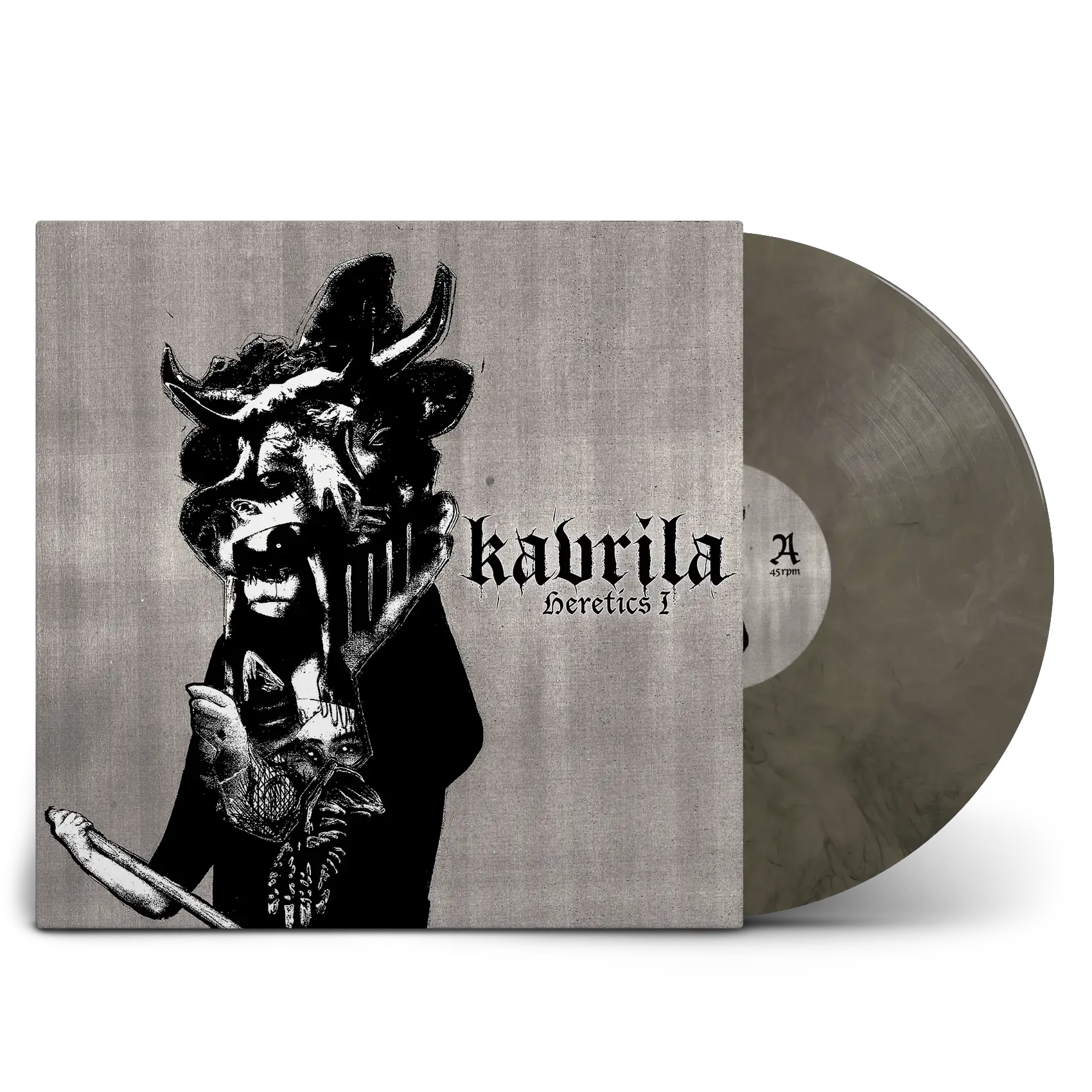KAVRILA · Heretics I | CLEAR BLACK MARBLED LP KAVRILA · Heretics I | CLEAR BLACK MARBLED LP (Sludge/Doom Metal/Black Metal/Hardcore Vinyl)