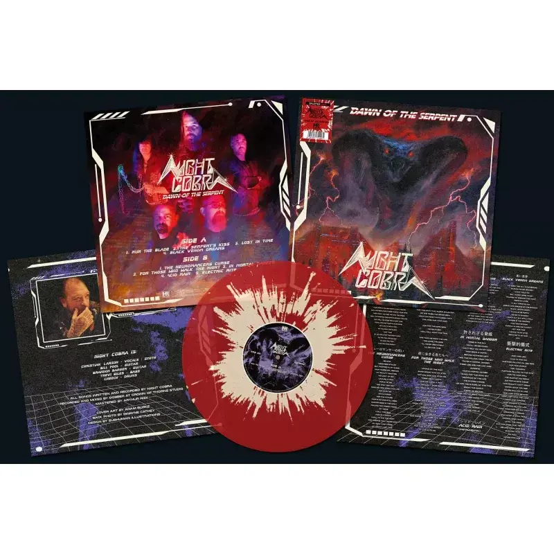 NIGHT COBRA · Dawn Of The Serpent | RED/BONE SPLATTER LP (Heavy Metal Vinyl)
