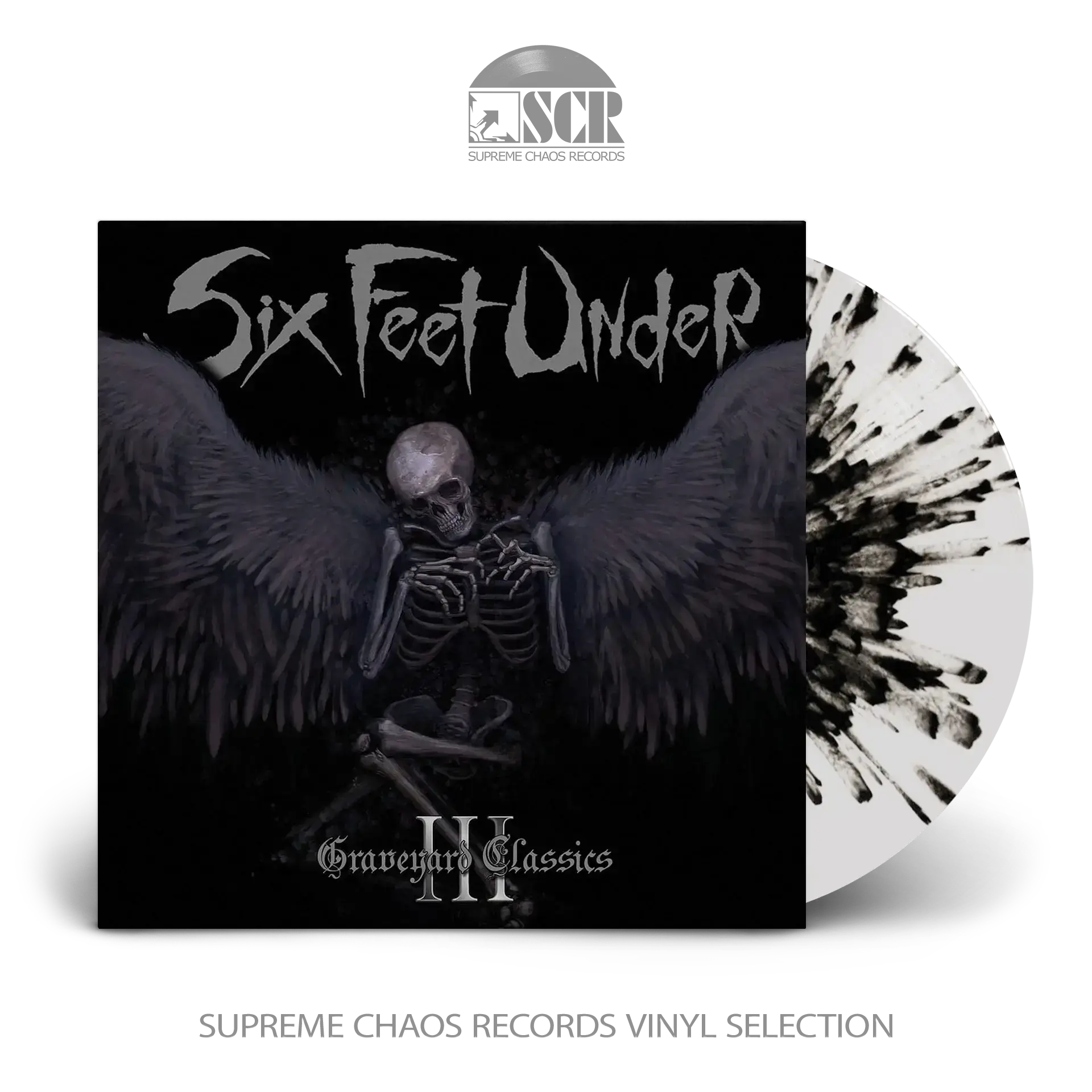 SIX FEET UNDER · Graveyard Classics III | WHITE/BLACK SPLATTER LP (Death Metal Vinyl)