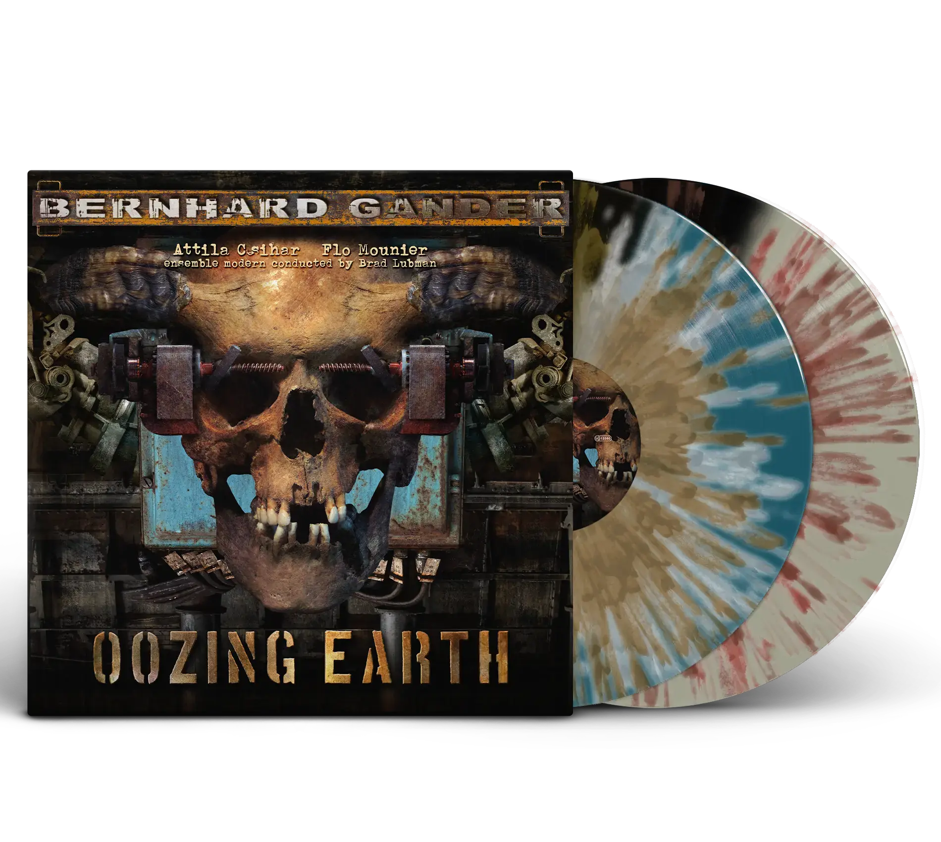 BERNHARD GANDER · Oozing Earth | HALF/HALF SPLATTER 2LP BERNHARD GANDER · Oozing Earth | HALF/HALF SPLATTER 2LP (Classical Music/Industrial Vinyl)
