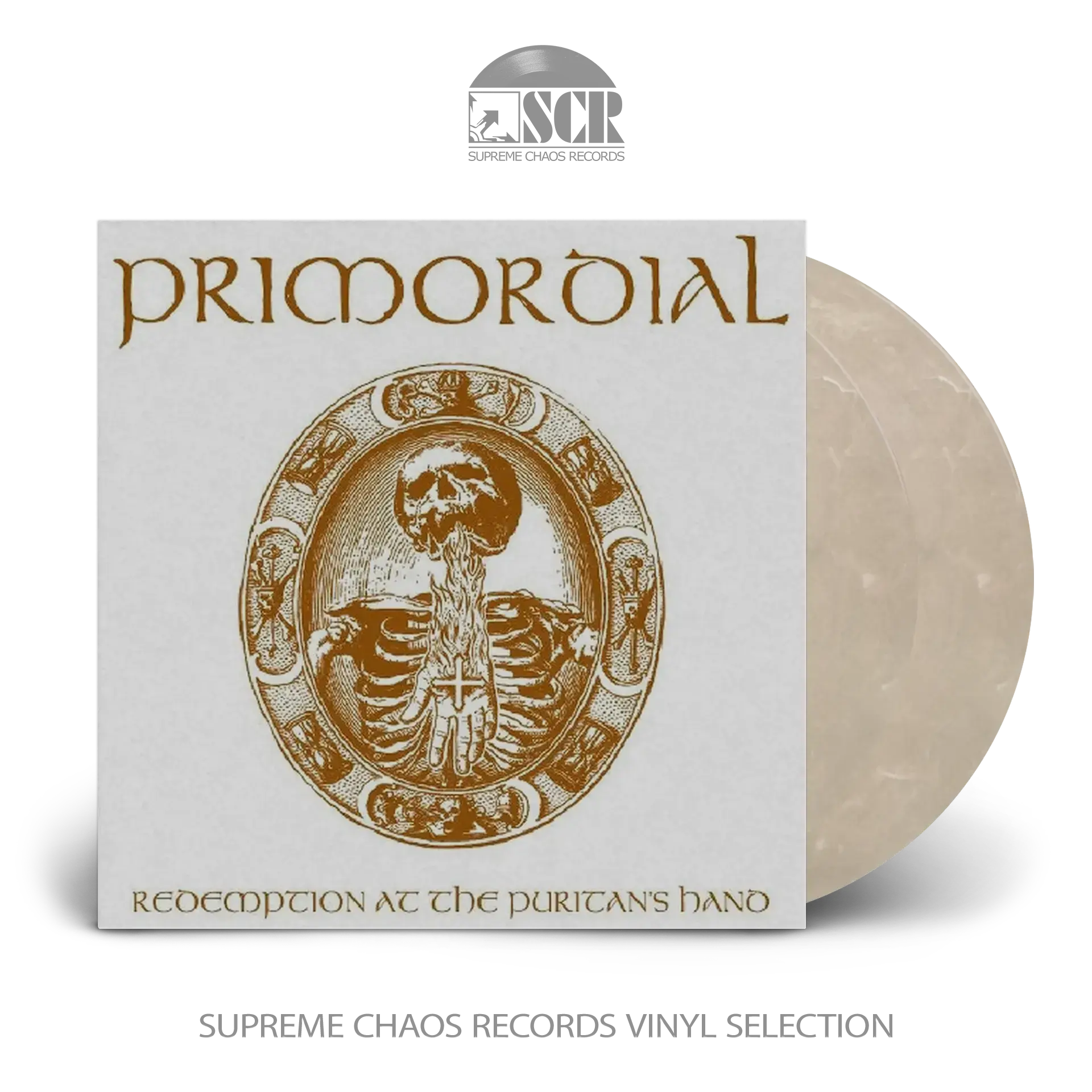 PRIMORDIAL - Redemption At The Puritans Hand · CLEAR/BROWN SMOKE 2LP PRIMORDIAL - Redemption At The Puritans Hand · CLEAR/BROWN SMOKE 2LP (Doom Metal/Heavy Metal/Black Metal Vinyl)