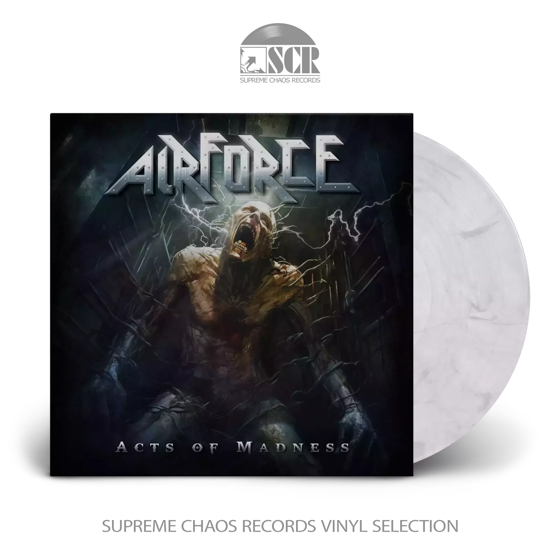 AIRFORCE · Acts Of Madness | WHITE BLACK MARBLED LP AIRFORCE · Acts Of Madness | WHITE BLACK MARBLED LP (Heavy Metal Vinyl)