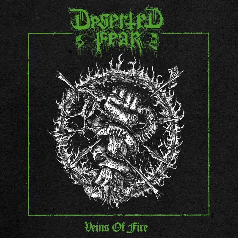 DESERTED FEAR - Veins Of Fire · GREEN MARBLED LP · Bild 1 DESERTED FEAR - Veins Of Fire · GREEN MARBLED LP (Death Metal Vinyl) · Bild 1