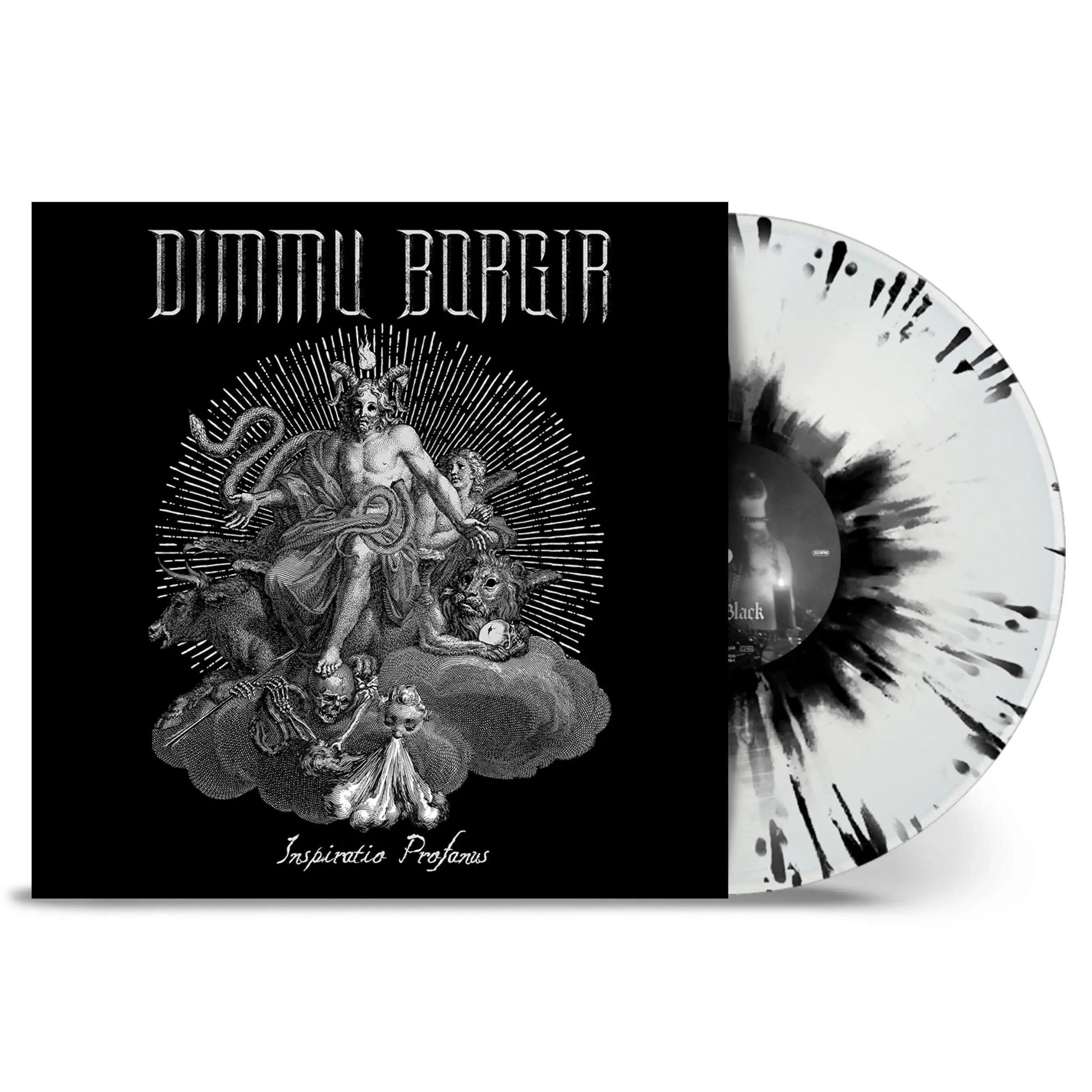 DIMMU BORGIR · Inspirato Profanus | BLACK/WHITE SPLATTER LP (Black Metal Vinyl)