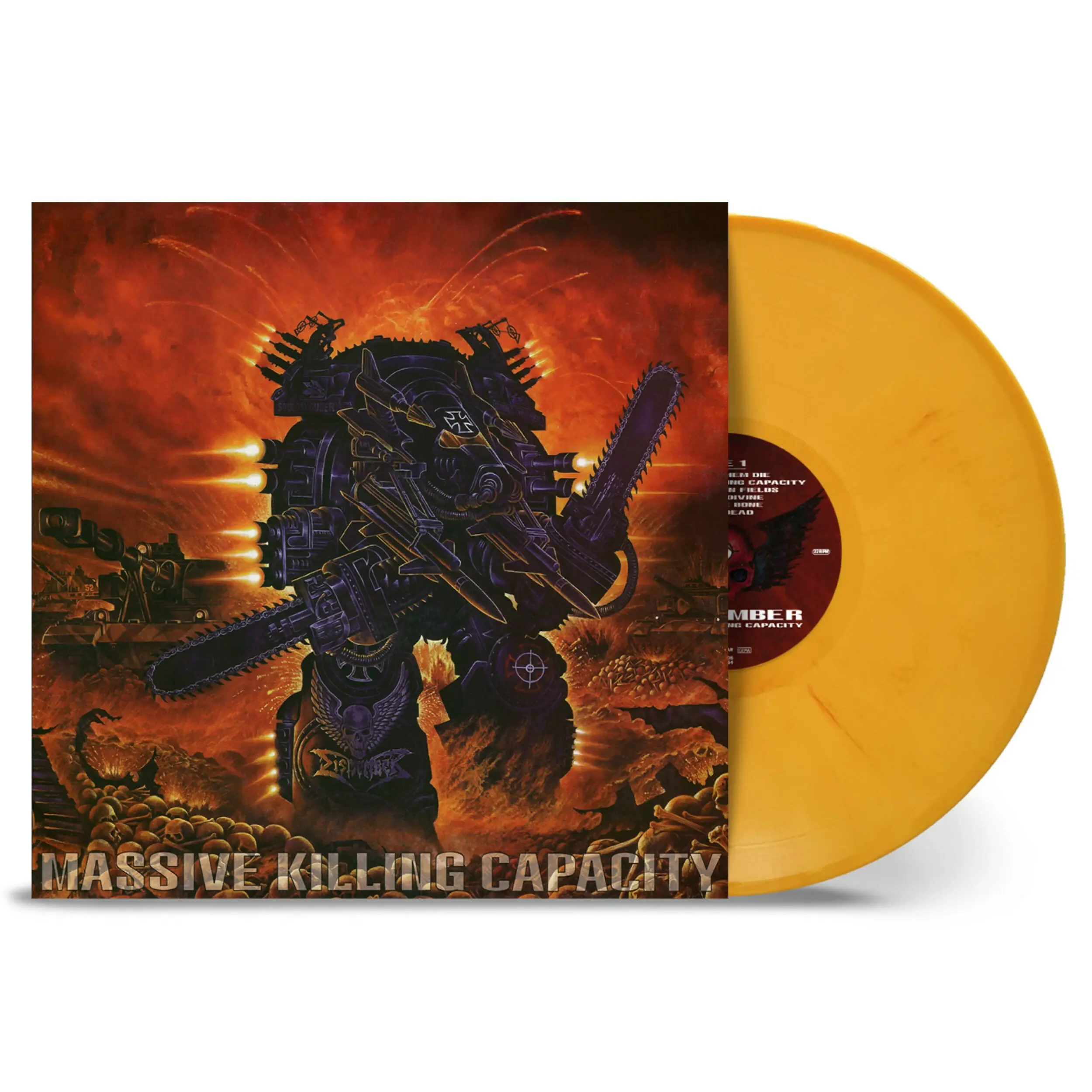 DISMEMBER - Massive Killing Capacity · YELLOW/ORANGE MARBLED LP (Death Metal Vinyl)