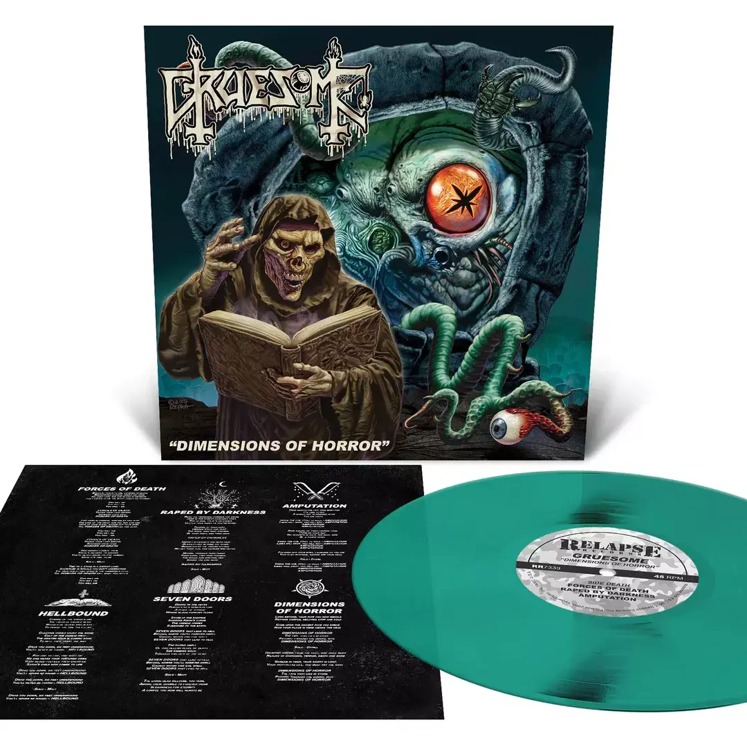 GRUESOME · Dimensions Of Horror | CLEAR GREEN LP GRUESOME · Dimensions Of Horror | CLEAR GREEN LP (Death Metal Vinyl)