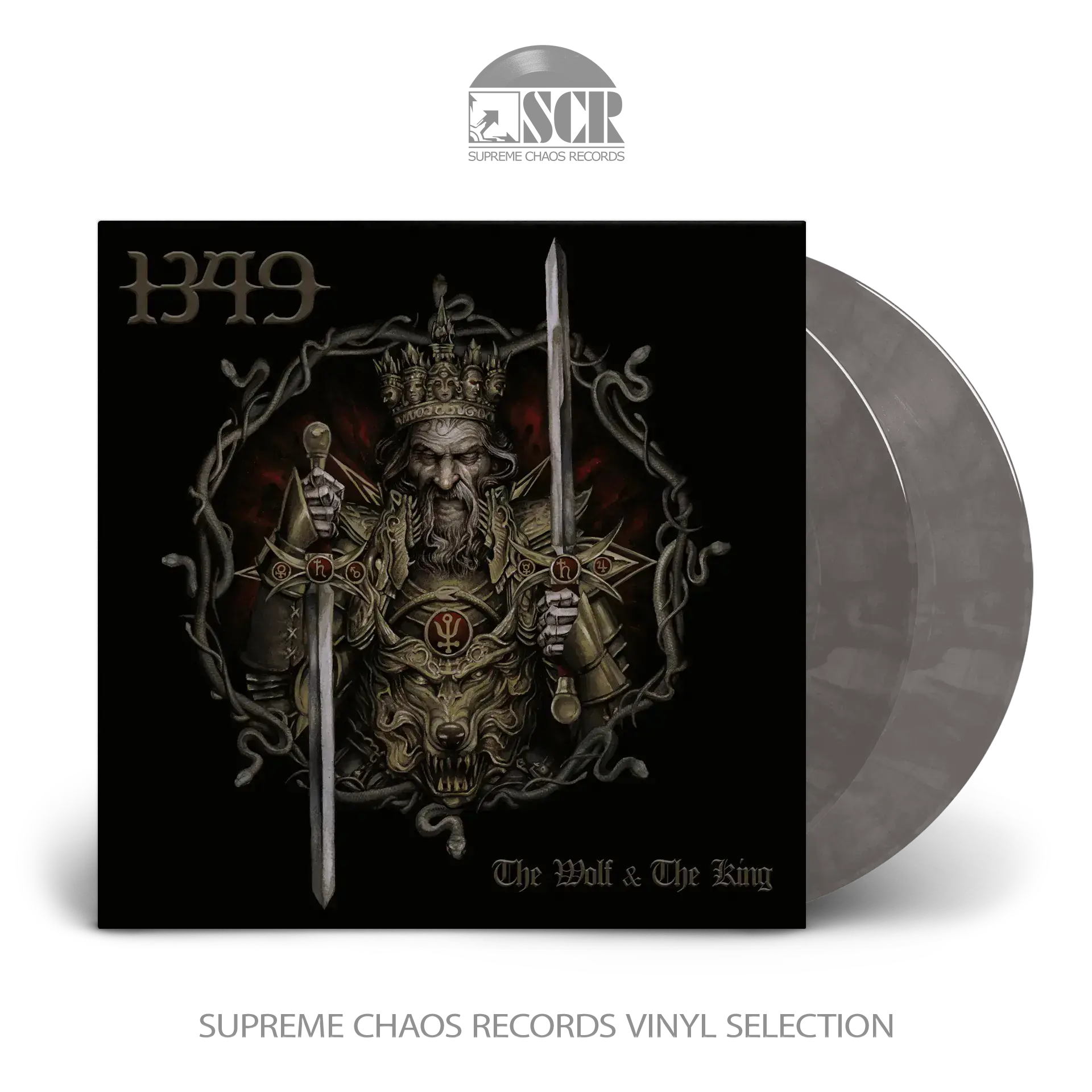 1349 - The Wolf & The King · CRYSTAL CLEAR/BLACK MARBLED 2LP 1349 - The Wolf & The King · CRYSTAL CLEAR/BLACK MARBLED 2LP (Black Metal Vinyl)