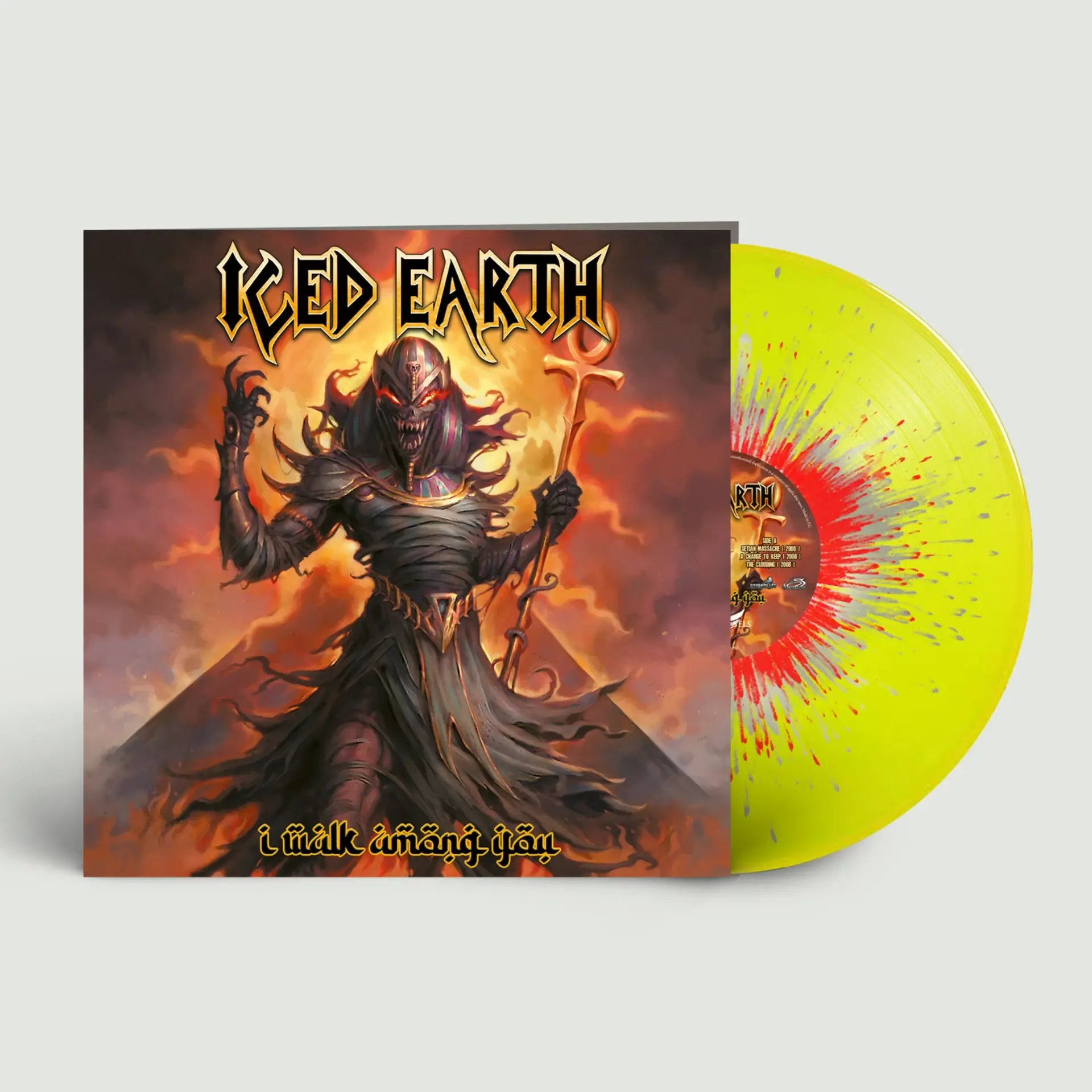 ICED EARTH - I Walk Among You · YELLOW/RED SILVER SPLATTER LP (Heavy Metal Vinyl)
