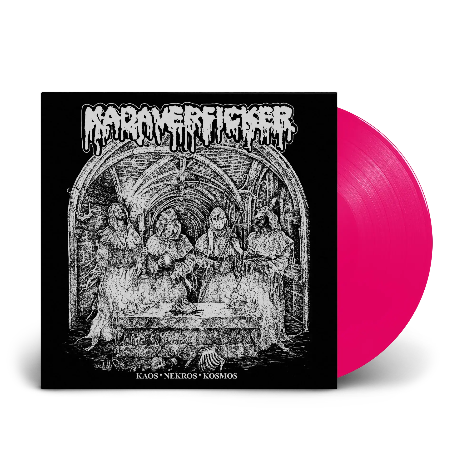 KADAVERFICKER - Kaos Nekros Kosmos · NEON PINK LP (Death Metal/Grindcore/Black Metal Vinyl)