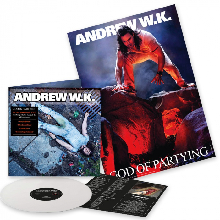 ANDREW W.K. - God Is Partying · WHITE LP (Hardrock Vinyl)