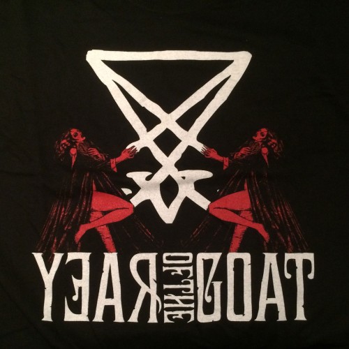 YEAR OF THE GOAT - Angel's Necropolis · BLACK/RED TS-M (Doom Metal Clothes)