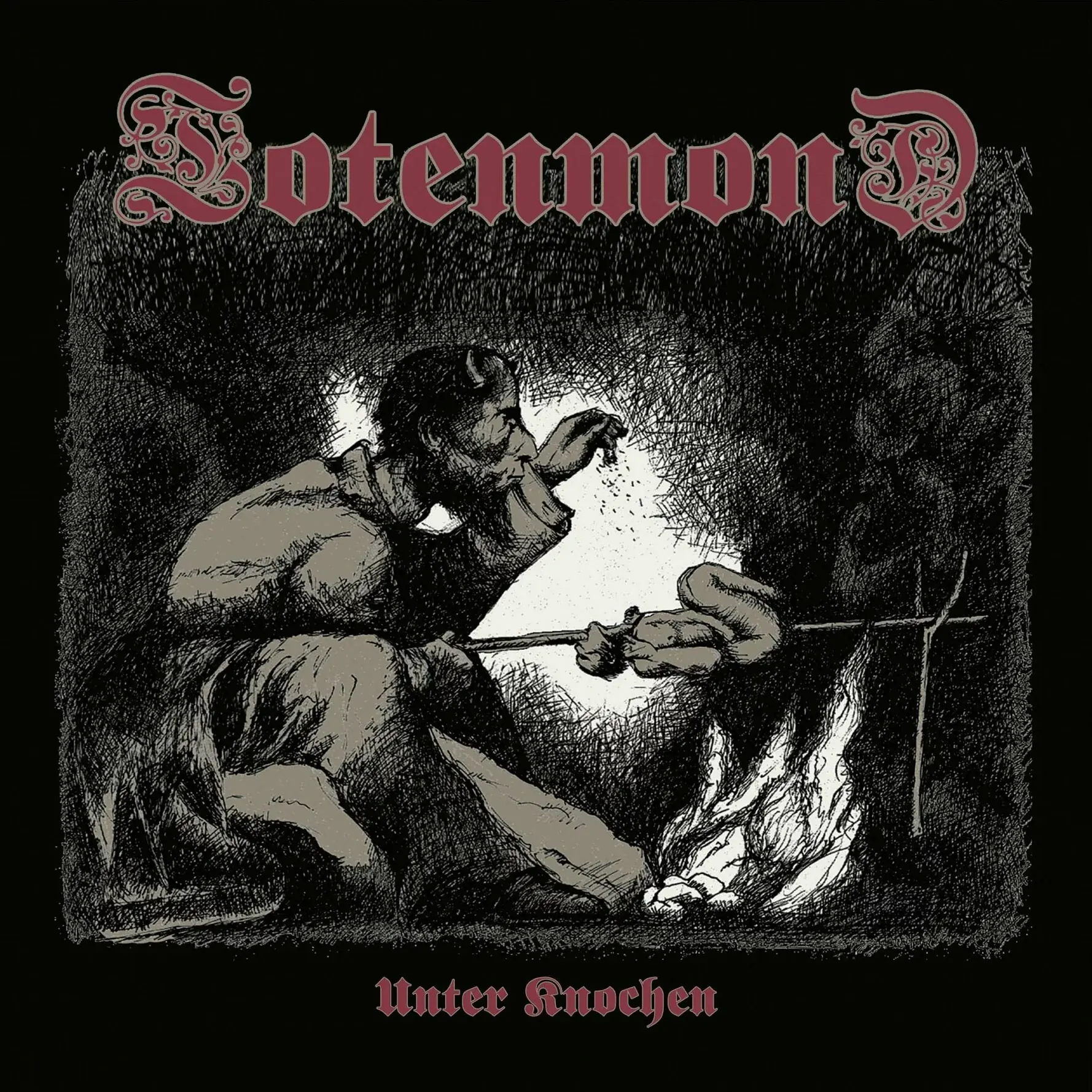 TOTENMOND - Unter Knochen · WHITE LP (Death Metal Vinyl) · Bild 1