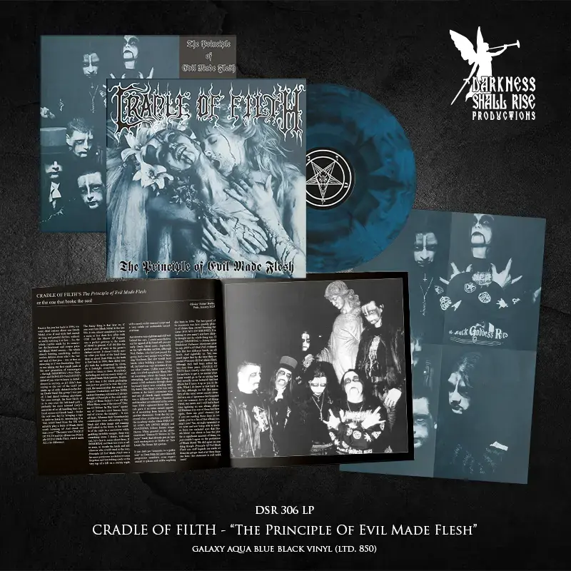 CRADLE OF FILTH - The Principle of Evil Made Flesh · GALAXY AQUA BLUE/BLACK LP · Bild 2 CRADLE OF FILTH - The Principle of Evil Made Flesh · GALAXY AQUA BLUE/BLACK LP (Black Metal/Gothic Metal Vinyl) · Bild 2