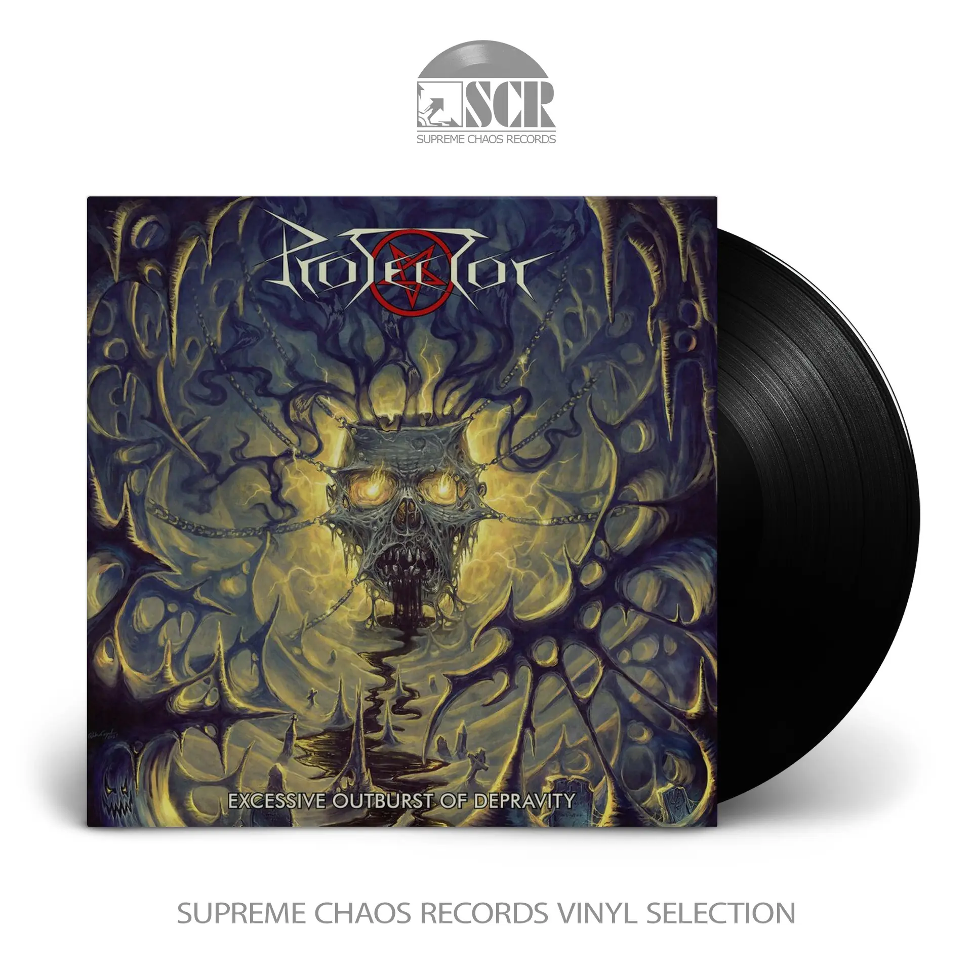 PROTECTOR - Excessive Outburst of Depravity · BLACK LP PROTECTOR - Excessive Outburst of Depravity · BLACK LP (Thrash Metal Vinyl)