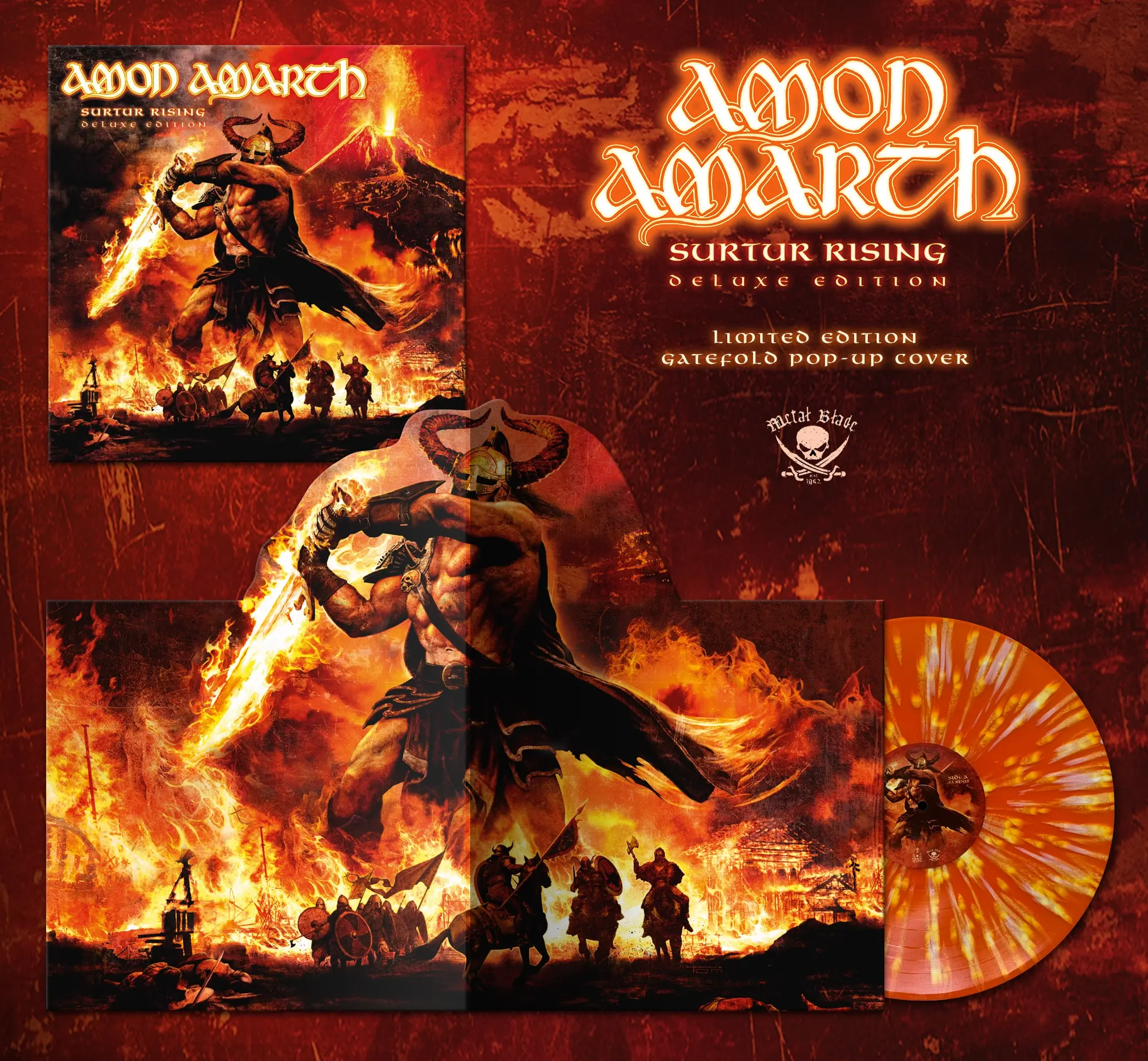 AMON AMARTH · Surtur Rising (B-Stock) | SUN YELLOW MARBLED LP (Death Metal Vinyl) · Bild 1